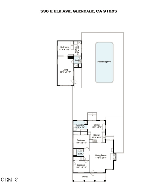Detail Gallery Image 12 of 12 For 536 E Elk Ave, Glendale,  CA 91205 - 2 Beds | 1 Baths