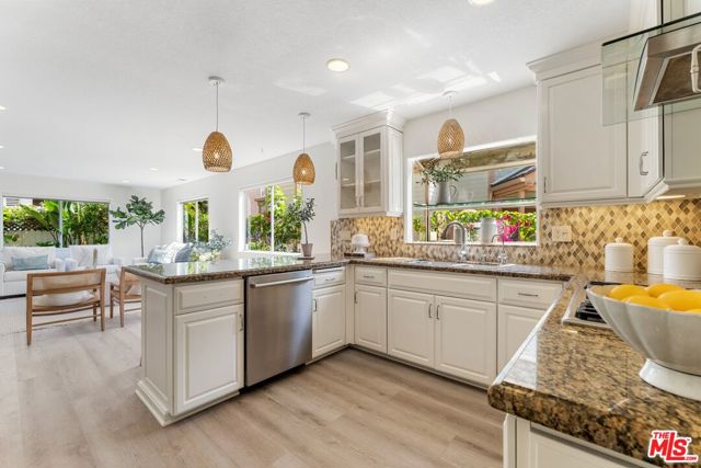Sun drenched kitchen with bay window