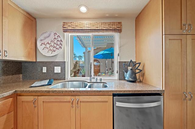 Kitchen with a view of courtyard