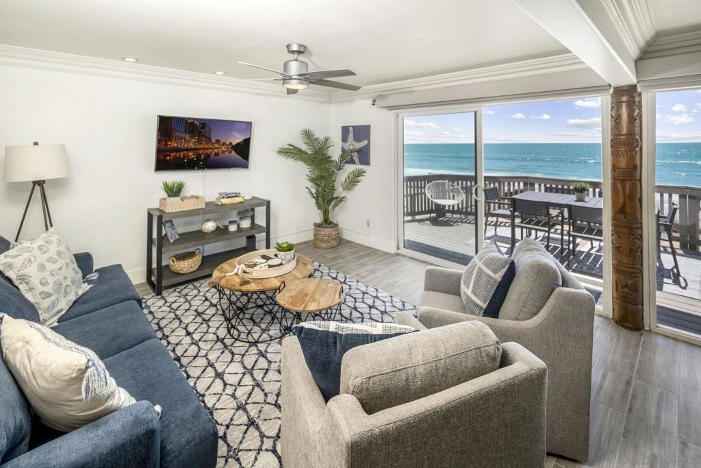 JUST REMODELED OCEANFRONT CONDO! This is a fully furnished 3BR/3BA spacious condo ON THE SAND in Oceanside. Enjoy salty ocean breezes & sounds of the surf all day long, walk to Oceanside's newest restaurants & shops or head to the beach in your very own backyard. 3 month min.