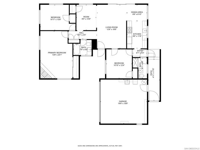 6802 Carthage, San Diego, California 92120, 3 Bedrooms Bedrooms, ,2 BathroomsBathrooms,Single Family Residence,For Sale,Carthage,250019889SD