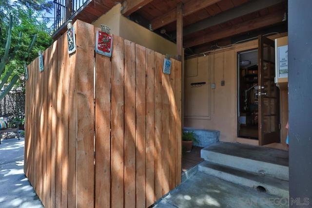 Outdoor shower enclosure and adjacent sauna room (not shown in this picture)