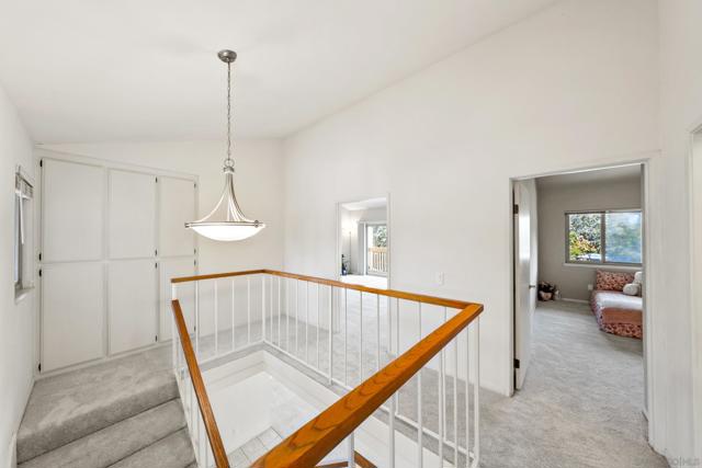 Upstairs hall offers lots of linen cabinetry