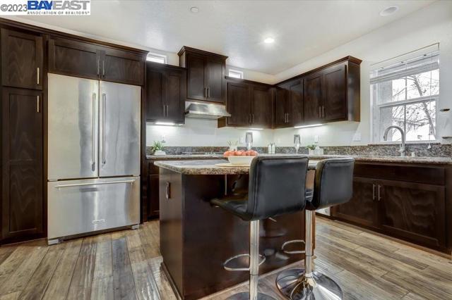 Spacious kitchen with island