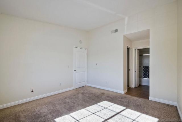 Primary bedroom with view to ensuite