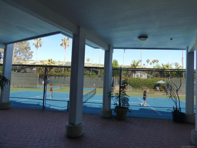 View to tennis court