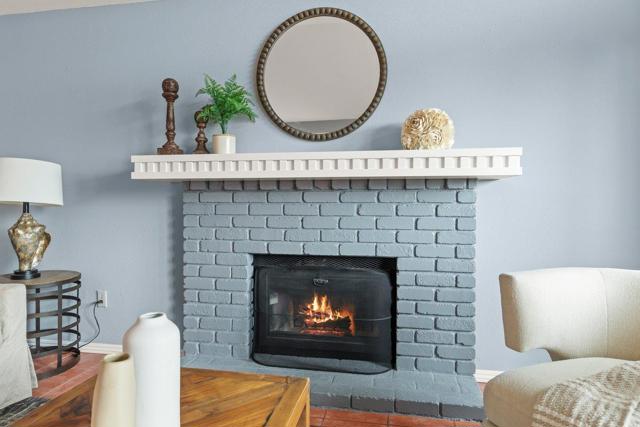 wood buring fireplace
