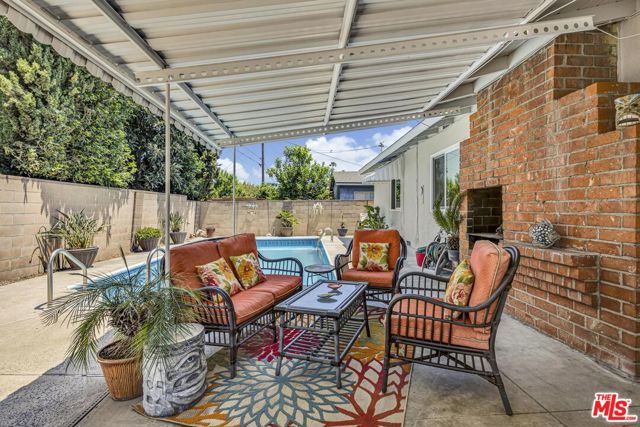 Covered Patio with Built-In BBQ Area