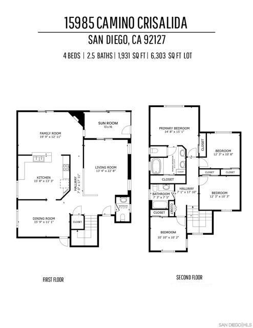 15985 Camino Crisalida, San Diego, California 92127, 4 Bedrooms Bedrooms, ,2 BathroomsBathrooms,Single Family Residence,For Sale,Camino Crisalida,250027222SD