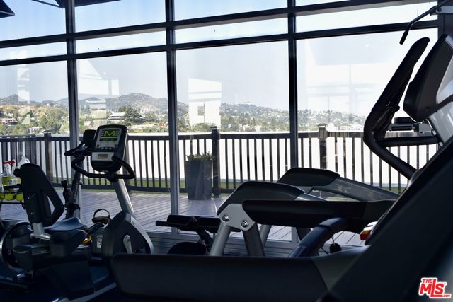 15th Floor Rooftop Fitness Center with 360 views of City and Hollywood Hills