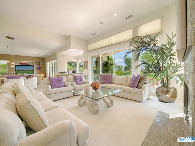 384 TOMAHAWK Drive Palm Desert, California Looking at prestigious desert living lifestyle? Well look no further than this 3,244 sq. ft. 3bd/4 bath home. Once inside, enjoy the open, airy unobstructed double fairway view from the only Ocotillo 2 plan on the market. Large kitchen with newly resurfaced cabinets and new built-in refrigerator. Spacious primary bedroom. Each bedroom has own bath. New shutters throughout. Garage has 2 car plus golf cart entry. Steps from the community pool. Low maintenance newly installed faux grass in courtyard and drip system to surrounding greenery and bougainvillea's. Step outside onto the elevated rear patio overlooking a dual fairway no. 18. Indian Ridge CC has beautiful views of the Santa Rosa mountains and meticulously manicured grounds, Fitness center, 3 great restaurants, tennis and full service day spa! Two signature Arnold Palmer Golf Courses, HOA dues include Cable TV, Trash collection, maintenance of common area landscaping & 24 hour security guard service. Home is sold furnished less art work. An exclusion list will be provided. Come see your new chic desert estate! Buyer to verify all information herein. Club membership is available. Contact onsite membership director for details.