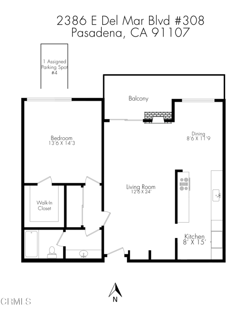 Detail Gallery Image 16 of 16 For 2386 E Del Mar Bld #308,  Pasadena,  CA 91107 - 1 Beds | 1 Baths