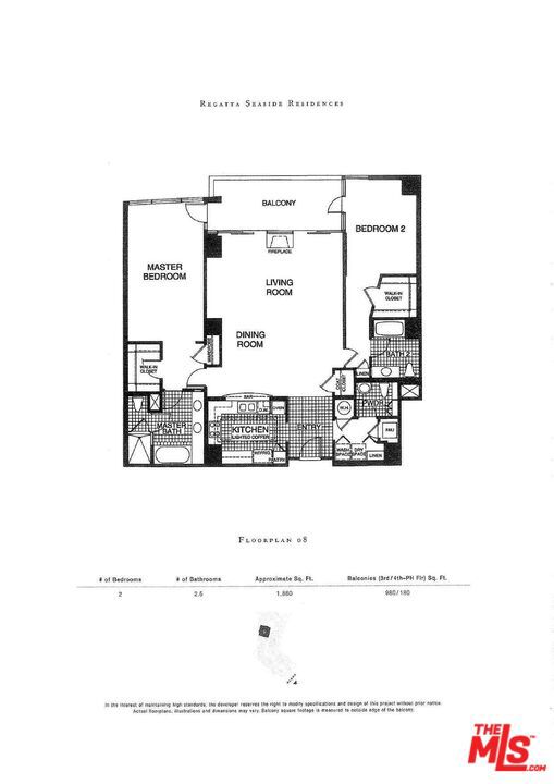 Floorplan of the unit