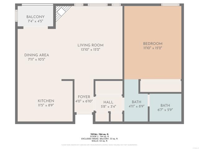 Detail Gallery Image 16 of 30 For 2445 Brant St #304,  San Diego,  CA 92101 - 1 Beds | 1 Baths