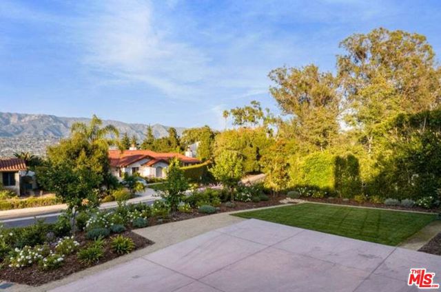 Ample parking and citrus trees
