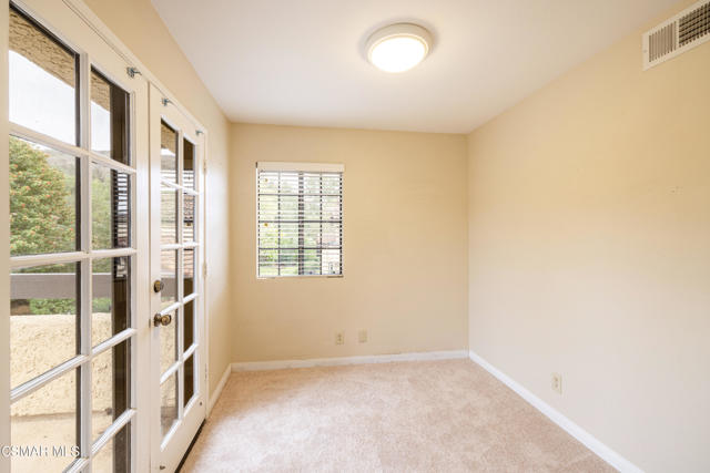 French doors to balcony