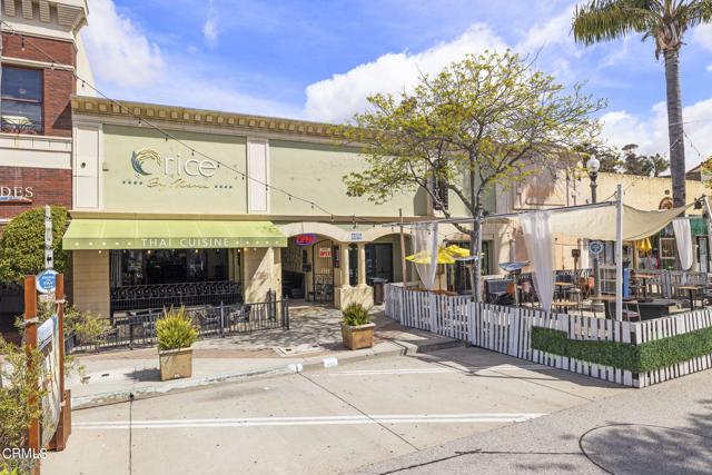 An exciting asset acquisition on Downtown Main Street, Ventura, California, located at 419 E. Main Street and 20 N. Oak Street. The Courtyard is a multi-tenant commercial building consisting of approx. 17,406 sf on an approx. 14,200 sf lot. Located in the heart of Downtown on one of the best blocks with a southern facing exposure. One of the few original buildings with extensive earthquake retrofitting and fire suppressant system improvements. The 3 present tenants consist of a forward-thinking marking firm with the coolest hippest vibe office build-out in Ventura, and two fully built-out restaurants (GiddyUp, Rice By Mama and The Six Chow House).