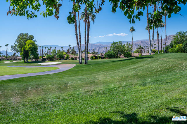 golf course view from patio