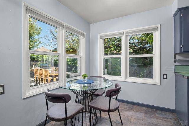 Informal dining area within the kitchen.